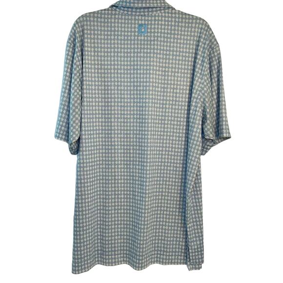 Footjoy Golf Polo Shirt Light Baby Blue Collared Golf Shirt Men's XL Preppy - Picture 2 of 8